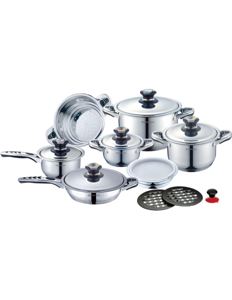 Royalty Line RL-16B Set de casseroles en Inox 16pcs