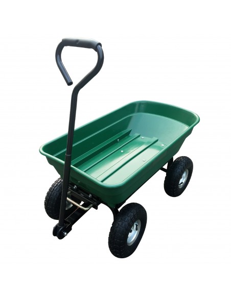 Herzberg HG-8028-75 Chariot-Benne à Roues 75L