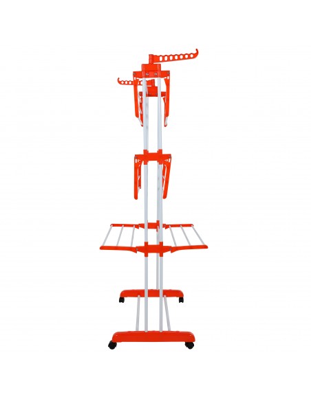 Herzberg HG-8034ORG Porte-vêtements en Mouvement Orange