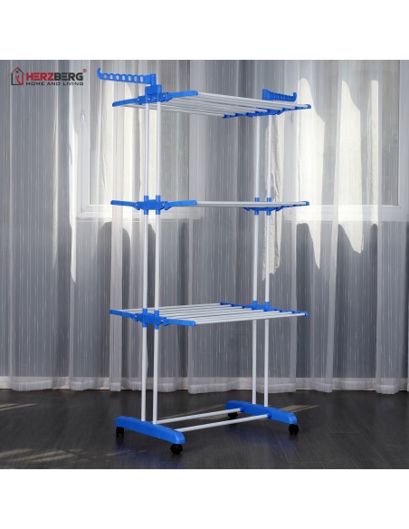 Herzberg HG-8034BLU Porte-vêtements de Déménagement Bleue