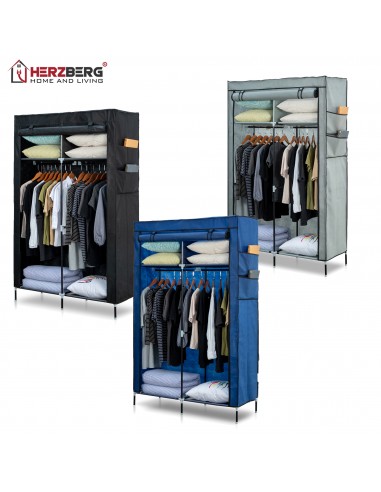 Herzberg HG-8012 Armoire de Rangement Noire