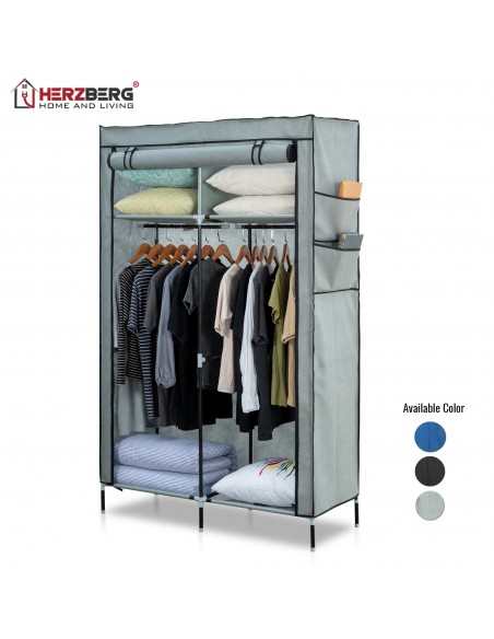 Herzberg HG-8012 Armoire de Rangement Noire