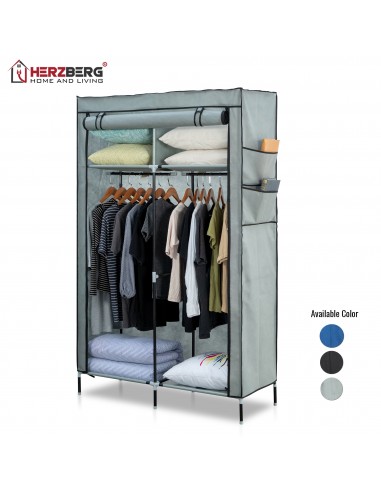 Herzberg HG-8012 Armoire de Rangement Bleu