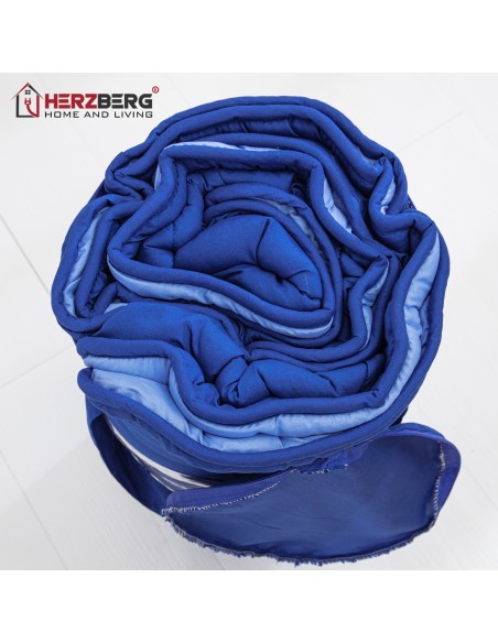 Herzberg Couette En Microfibre Bicolore 140x200cm Bleu