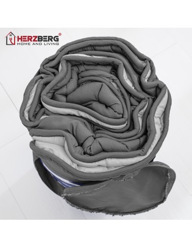 Herzberg HG-2020BCO Couette En Microfibre Bicolore 200x200cm Bleu