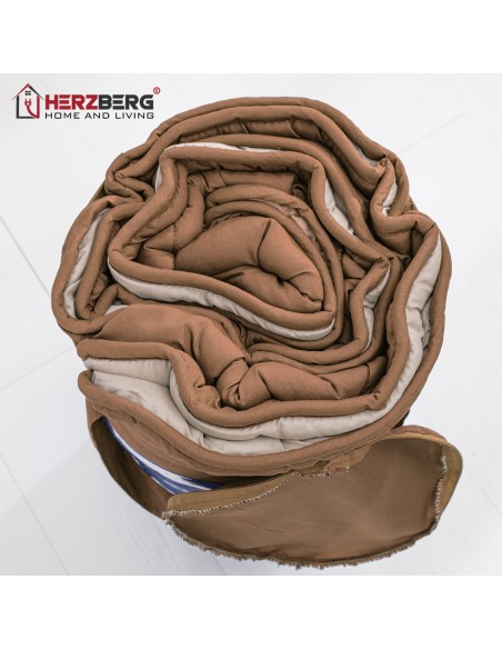 Herzberg HG-2420BCO Couette En Microfibre Bicolore 240x200cm Gris