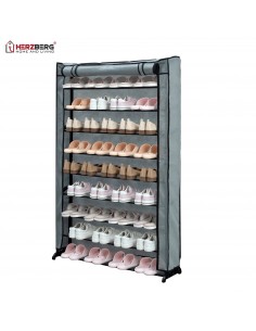 Herzberg HG-8077 Organisateur de Porte-Chaussures à 9 Niveaux Gris