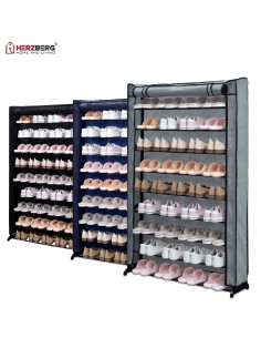 Herzberg HG-8077 Organisateur de Porte-Chaussures à 9 Niveaux Gris 2