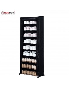 Herzberg HG-8076 Petit Organisateur de Porte-chaussures à 9 Niveaux Noire