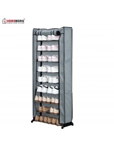 Herzberg HG-8076 Petit Organisateur de Porte-chaussures à 9 Niveaux Gris
