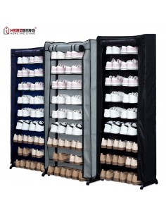 Herzberg HG-8076 Petit Organisateur de Porte-chaussures à 9 Niveaux Gris 2