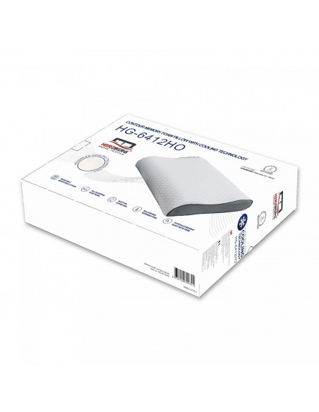 Herzberg HG-6412H0 Oreiller en Mousse Viscoélastique Contour