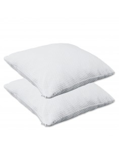 Herzberg HG-65X2 Oreiller 2 Pièces en Mousse Viscoélastique Déchiquetée