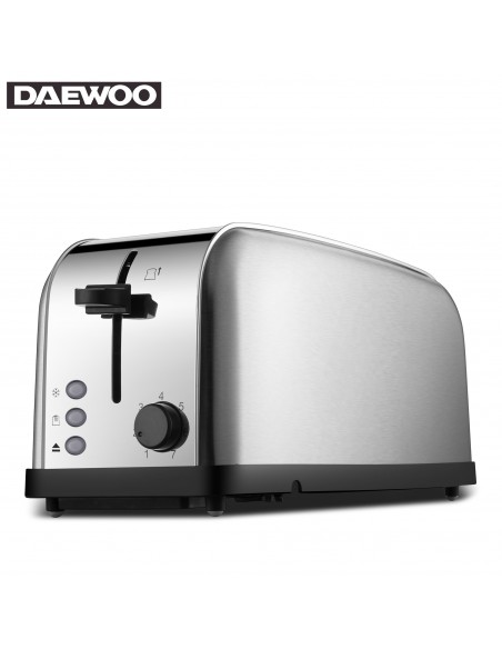 Daewoo SYM-1311 Grille-pain en Acier Inoxydable 2 Tiroirs 4 Tranches
