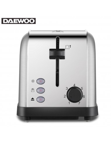 Daewoo SYM-1311 Grille-pain en Acier Inoxydable 2 Tiroirs 4 Tranches