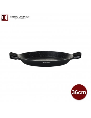 Imperial Collection Poêle à paella de 36 cm avec poignées en silicone