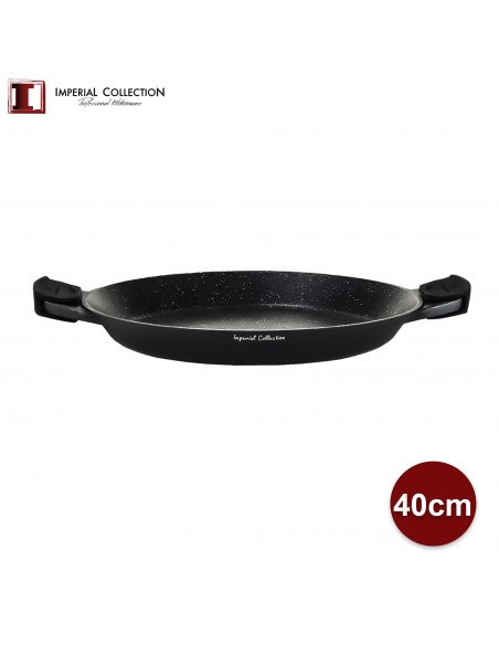 Imperial Collection Poêle à paella de 40 cm avec poignées en silicone