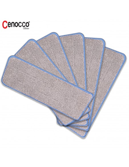 Cenocco CC-MOPM6 Ensemble de 6 Tampons de Rechange pour Vadrouille en Microfibre Lavables