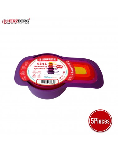 Herzberg HG-SP5N1 Ensemble de cuillères à mesurer 5 en 1
