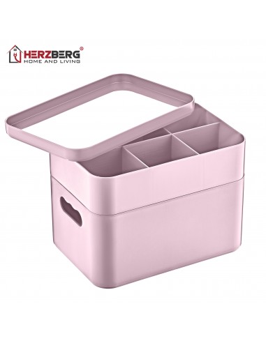 Herzberg HG-OKY676 Boîte de rangement polyvalente à 2 couches Gris