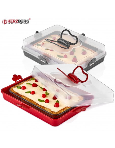 Herzberg Dôme de gâteau de majordome Noir/Gris