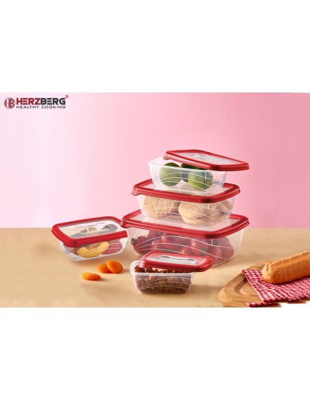 Herzberg 5 Pièces Bio Saver Box Set Rouge