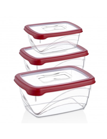 Herzberg Coffret 3 pièces Extra Deep Bio Saver Rouge