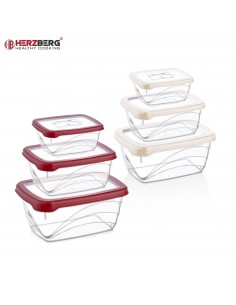 Herzberg Coffret 3 pièces Extra Deep Bio Saver Rouge 2