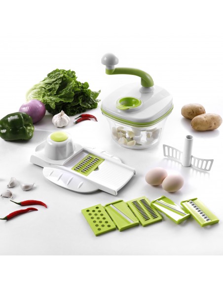 Herzberg HG-8031  Ensemble hachoir et trancheuse 10 en 1