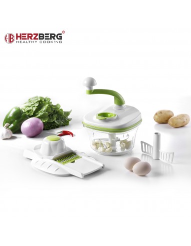 Herzberg HG-8031  Ensemble hachoir et trancheuse 10 en 1
