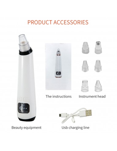 Cenocco Beauty Dissolvant de points noirs avec 6 têtes interchangeables