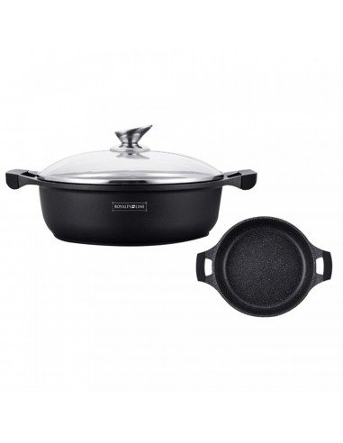 Royalty Line RL-BR32M  Marmite À Soupe Peu Profonde En Marbre 32cm