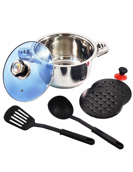 Royalty Line RL-16RGNM Batterie de Cuisine en Acier Inoxydable de Première Qualité 16 Pièces