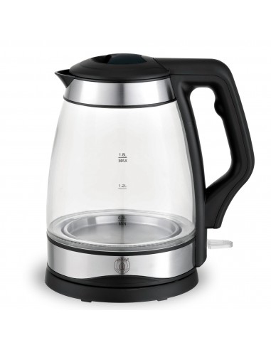 Herzberg HG-5044 Bouilloire Electrique en Verre de 1.8L Avec Indicateur Lumineux à LED