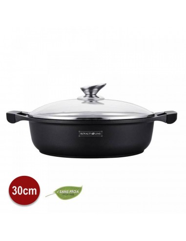 Royalty Line RL-BR30M  Marmite À Soupe Peu Profonde En Marbre 30cm