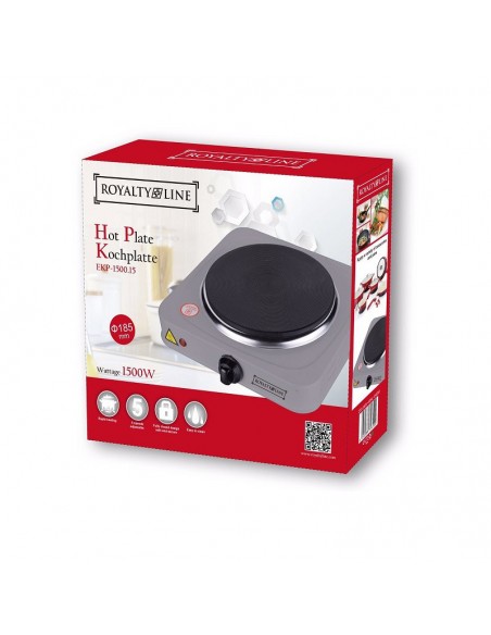 Royalty Line RL-EKP1500.15 Plaque chauffante 1500W Argent
