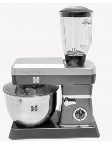 Herzberg HG-5065 2 en 1 6.5L Stand Mixer et 1.7 Blender 1200W Noire