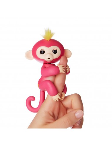 Cenocco Jouet à Doigts Singe Heureux Rose