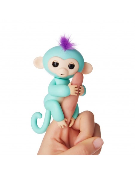 Cenocco Jouet à Doigts Singe Heureux Turquoise