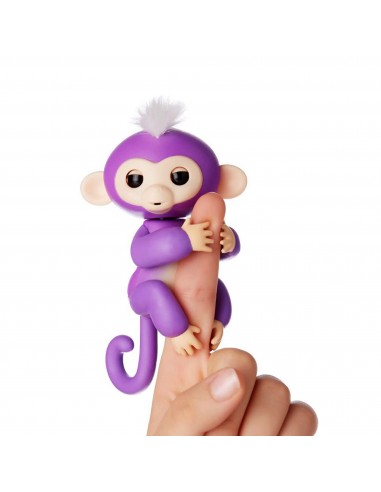 Cenocco Jouet à Doigts Singe Heureux Mauve