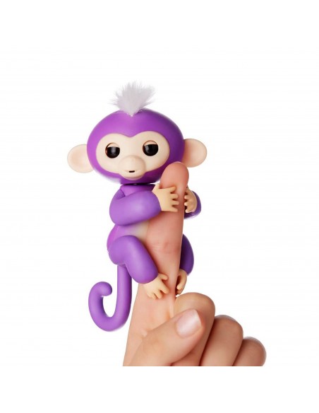 Cenocco Jouet à Doigts Singe Heureux Mauve