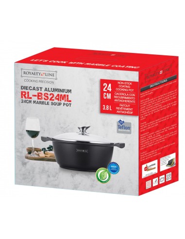 Royalty Line RL-BS24M Marmite et cocotte en marbre 24cm