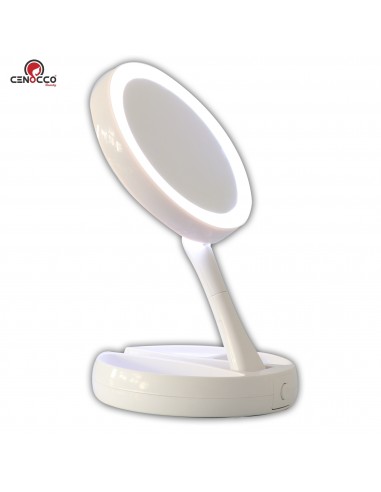 Cenocco Miroir De Courtoisie Pliable à LED