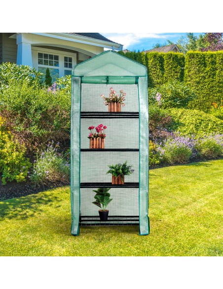 Herzberg HG-8001 Serre à 4 Niveaux