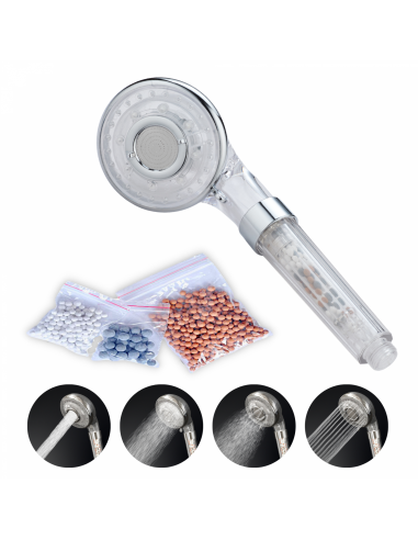 Herzberg HG-8023 Pommeau de Douche Personnel Boule de Minéralisation à Activation Antibactérienne