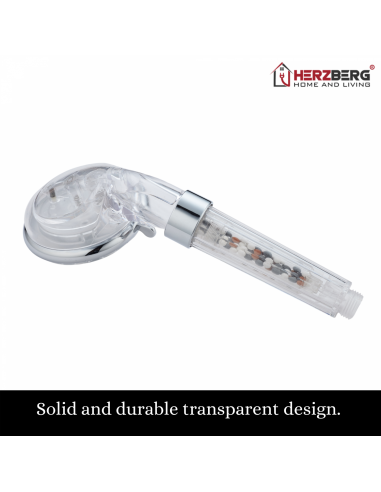 Herzberg HG-8023 Pommeau de Douche Personnel Boule de Minéralisation à Activation Antibactérienne