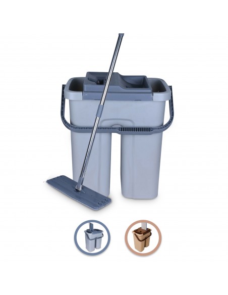 Cenocco CC-9070 Vadrouille Plate Avec Seau Brun