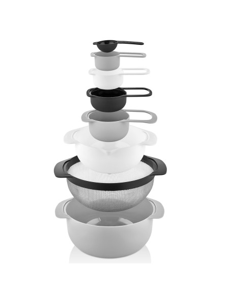 Herzberg Ensemble de bols et tasses à mesurer 8 en 1