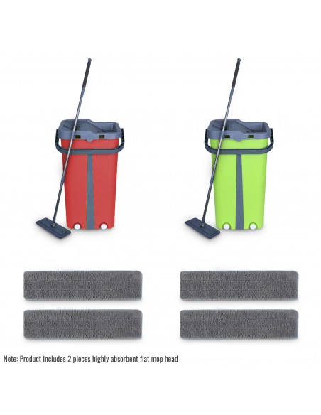 Cenocco CC-9077 Vadrouille Plate Avec Seau Rouge