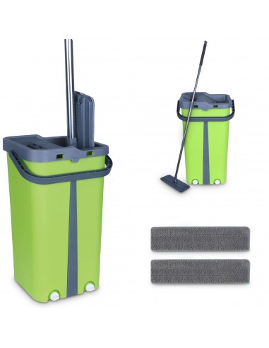 Cenocco CC-9077 Vadrouille Plate Avec Seau Vert